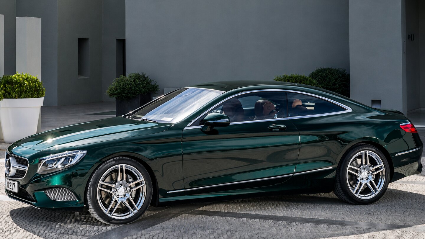 Mercedes-Benz S-Class Coupe после примерки: Серебристые пятиспицевые